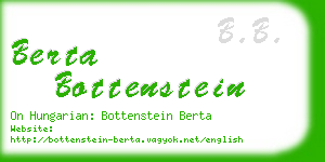 berta bottenstein business card